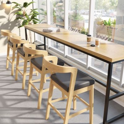 バー家具 郵便品 包装 Y 固木バーカウンター用の高い椅子