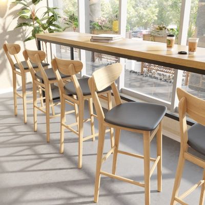バー家具 郵便品 包装 Y 固木バーカウンター用の高い椅子