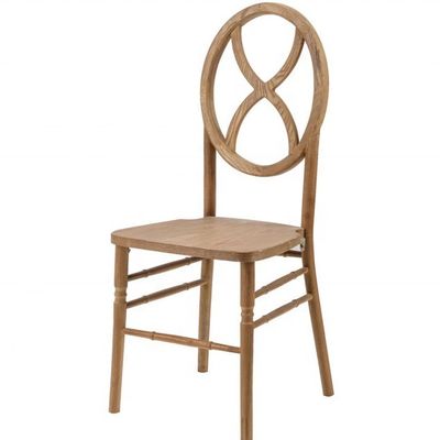 NO 折りたたみ固木材 ホテル家具のための積み重ね可能な宴席椅子 丸い背面 Chiavari デザイン