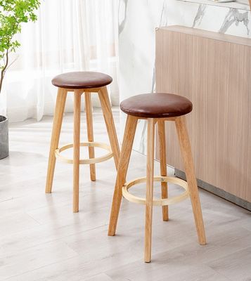 商用家具 モダンデザイン マシッドウッド バーストール バー用の高椅子