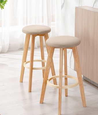 商用家具 モダンデザイン マシッドウッド バーストール バー用の高椅子