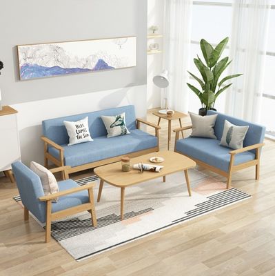 現代の木製ソファセット リビング用家具 64/113/157cm*59cm*71/101/146cm