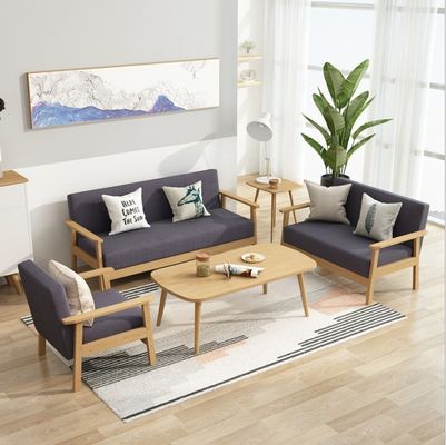 現代の木製ソファセット リビング用家具 64/113/157cm*59cm*71/101/146cm