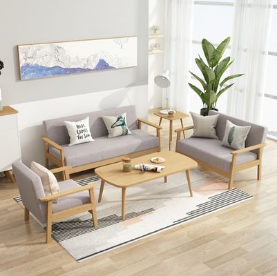 現代の木製ソファセット リビング用家具 64/113/157cm*59cm*71/101/146cm