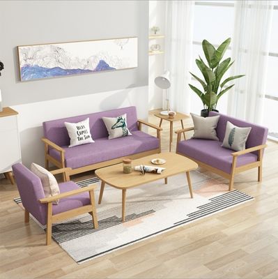 現代の木製ソファセット リビング用家具 64/113/157cm*59cm*71/101/146cm