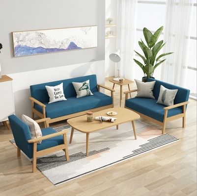 現代の木製ソファセット リビング用家具 64/113/157cm*59cm*71/101/146cm