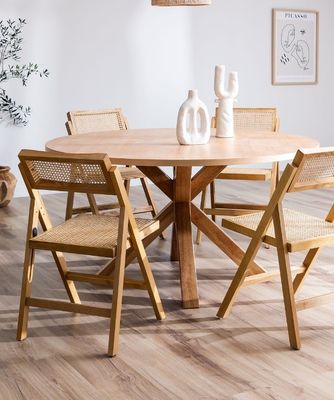 レストラン ホテル ノルディック モダン ナチュラル ラタン 折りたたみ 固木 ダイニング 椅子 ダイニング 部屋 家具