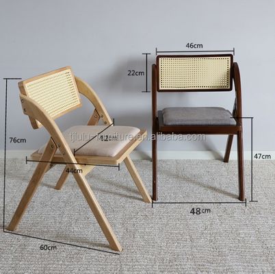 木製 ラタン 折りたたみ リビング ダイニング 椅子 ダイニング 室内 家具 と 固木 建築 デザイン スタイル