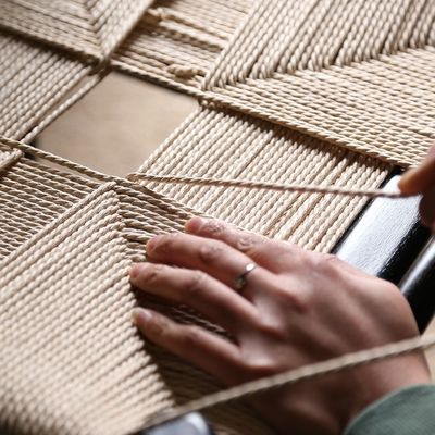 手作り 固形 ビーチ 木製 ロープ 織り 枕 食事 Y 椅子 NO 折りたたみ OEM サービス 固形 木材 受け入れ