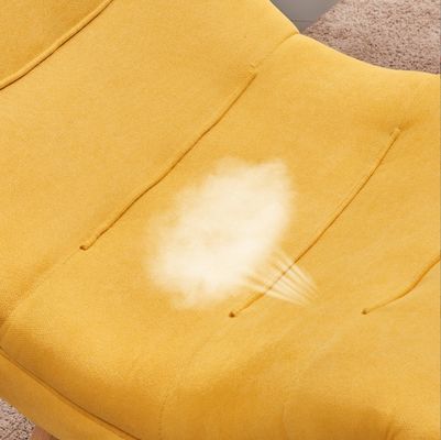 ダイニングルーム/リビングルームのための現代的なレジャーラウンジチェア 固木製布 牛耳椅子 怠け者ソファ