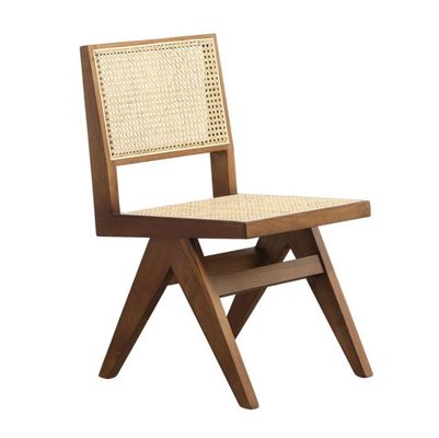 古代 ノルディック レストラン 家具 ホテルラタン/ウィッカーと良いデザインの固木食卓