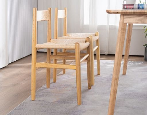 ダイニングルーム 家具 オーダーメイド用 ノルディック 木製 ラタン ダイニングチェア