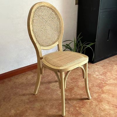 一般 家具 フランス ヴィンテージ スタイル 木製 食堂 天然 ラタン 結婚式 固木 積み立てられる椅子 宴会用