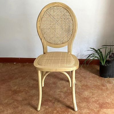 一般 家具 フランス ヴィンテージ スタイル 木製 食堂 天然 ラタン 結婚式 固木 積み立てられる椅子 宴会用
