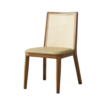 レストラン家具 灰木の枠とタペストリーシートのラタン椅子