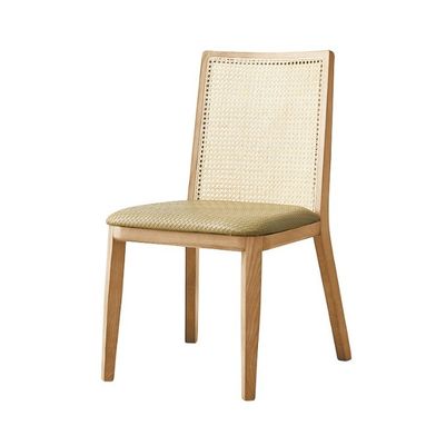 レストラン家具 灰木の枠とタペストリーシートのラタン椅子