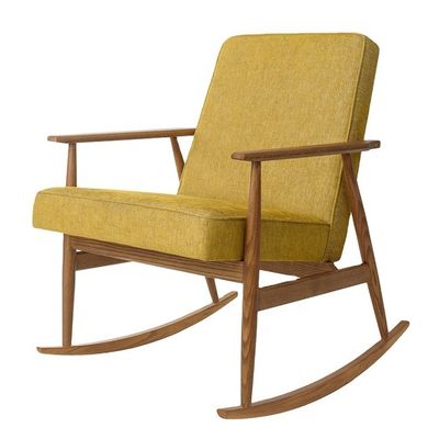 現代のリビングルーム家具 木製の揺れるソファ 布のベールベットシートを持つ fauteuil