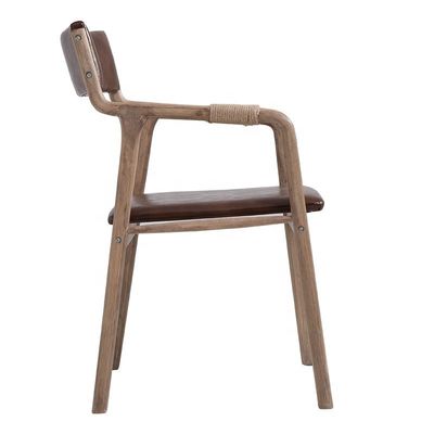 ダイニングルーム 家具 固木 ヴィンテージ スタイル ロープ 装飾 ダイニング 扶手椅子