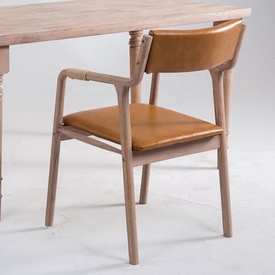 ダイニングルーム 家具 固木 ヴィンテージ スタイル ロープ 装飾 ダイニング 扶手椅子