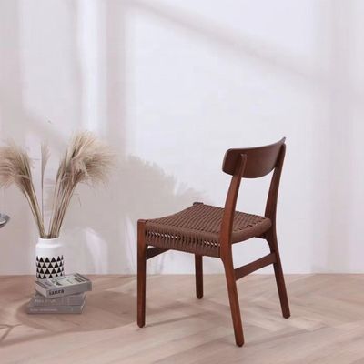 古典的なダイニングルームとリビングルーム家具 デザインが良い アンティークオーク木 Wishbone Chairs with Rope Seat