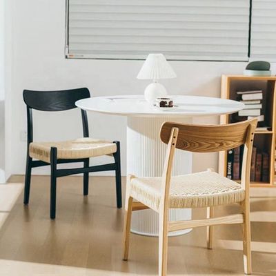 古典的なダイニングルームとリビングルーム家具 デザインが良い アンティークオーク木 Wishbone Chairs with Rope Seat