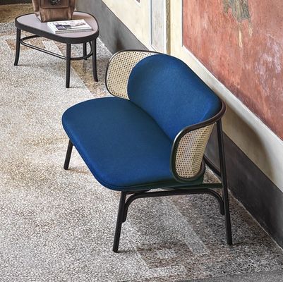 最新デザインのための木製単体ラタン椅子 舗装された木製椅子 W68*D70*H82cm
