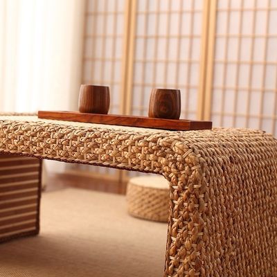 家庭 家具 現代のデザイン スタイル 端 自然 木の枠 ストロー 織り 芸術的 日本様 カフェテーブル リビング