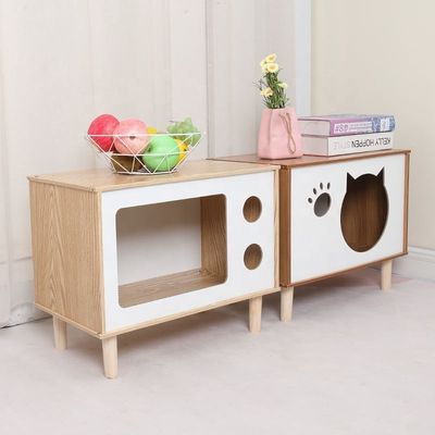 現代的なリビング 部屋 家具のための現代的な多機能木製ペットネストとサイドキャビネット