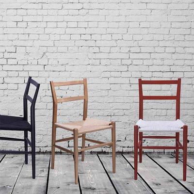 ホテル レストラン バンケット または ホーム シンプル リュックレスト チェア ハンプロープ 織り木製の脚