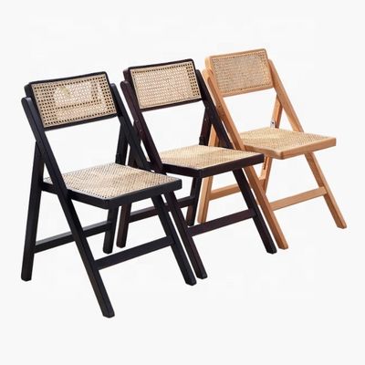 マシッドウッドラタンフレーム ナチュアルラタン食卓 折りたたみ Yes for Events in Modern Furniture レストラン