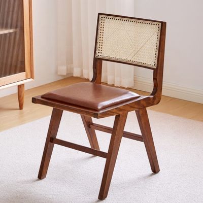 ホーム 家具 古代 ノルディック レストラン ラタン/ウィッカー 椅子 固木 ダイニング 椅子 現代のデザイン スタイル
