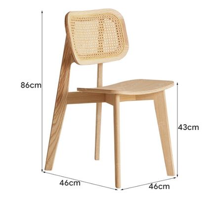 レストランチェア W46*D46*H86CM ヴィンテージラタン 固木製 家庭用家具用食卓
