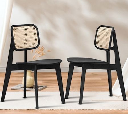 レストランチェア W46*D46*H86CM ヴィンテージラタン 固木製 家庭用家具用食卓