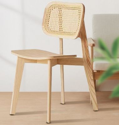 レストランチェア W46*D46*H86CM ヴィンテージラタン 固木製 家庭用家具用食卓