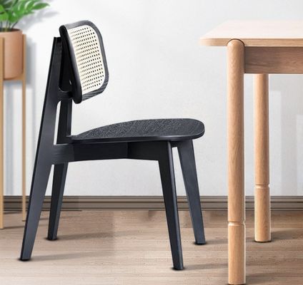 レストランチェア W46*D46*H86CM ヴィンテージラタン 固木製 家庭用家具用食卓