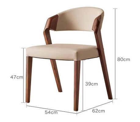 リビングルーム家具 固木製食卓 デザインとPU革のクッション