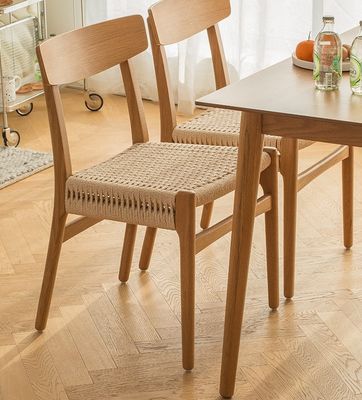 ホテル レストラン用 モダン 織り糸 固木 ダイニング チェア W50*D50*H77cm 郵便包装 Y