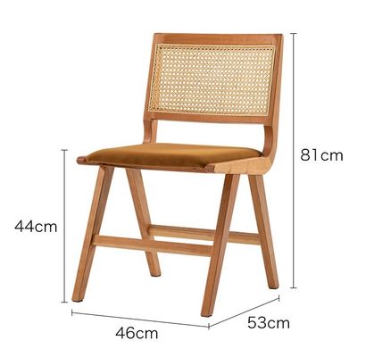 家庭 家具 漆器 完成 固木 食事 椅子 クッション と 自然 ラタン リュックレスト と 現代のデザイン 家具