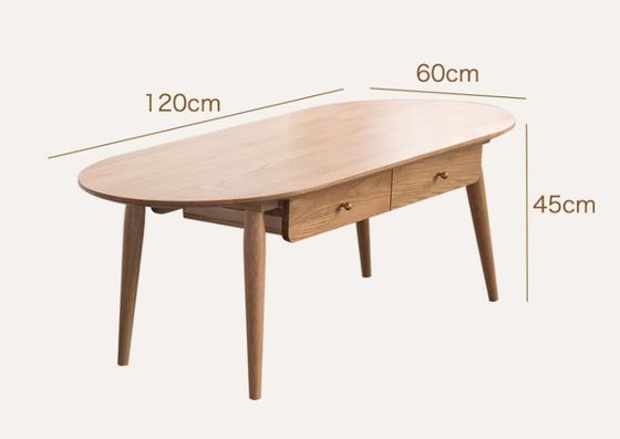 現代の木製 リビング 家具 W120*D60*H45CM マシッドウッド コーヒーテーブル 郵便包装