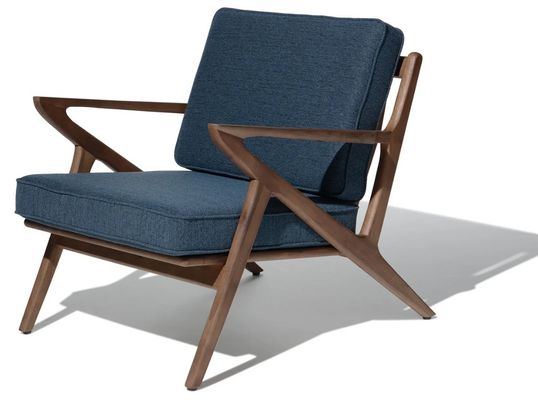 リビングチェア モダンファブリック 木製ソファーチェア リレージャーラウンジ マシッドウッドチェア W59*D59*H57CM