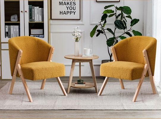 現代の北欧様式の木羊毛食卓 W60*D68*H77CM リビングルームに最適 ネイルサロンとダイニングルーム