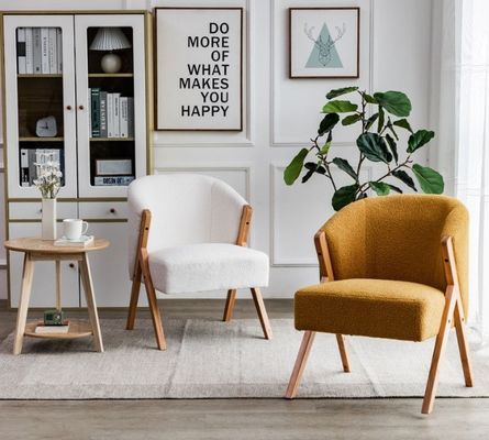 現代の北欧様式の木羊毛食卓 W60*D68*H77CM リビングルームに最適 ネイルサロンとダイニングルーム