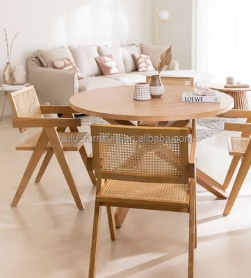 ホーム 家具 ホテルやリビングの家具のための北欧固木ラタン食卓