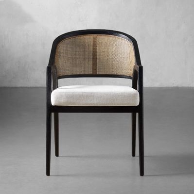 シンプル ノルディックデザイン モダン マシッドウッド ラタン 織物 食堂 椅子 モーデン レストラン