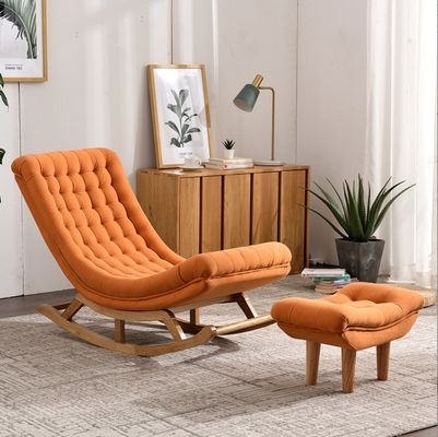 モダン ノルディック ホテルのリビングルーム家具 単体ソファ 椅子 固木 ベルベット/PU レザー 人気スタイル