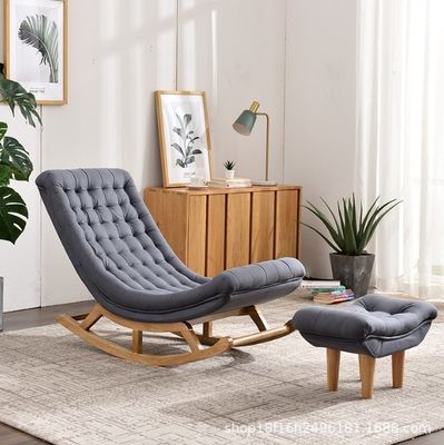 モダン ノルディック ホテルのリビングルーム家具 単体ソファ 椅子 固木 ベルベット/PU レザー 人気スタイル