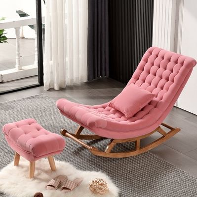 モダン ノルディック ホテルのリビングルーム家具 単体ソファ 椅子 固木 ベルベット/PU レザー 人気スタイル