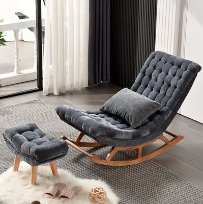 モダン ノルディック ホテルのリビングルーム家具 単体ソファ 椅子 固木 ベルベット/PU レザー 人気スタイル