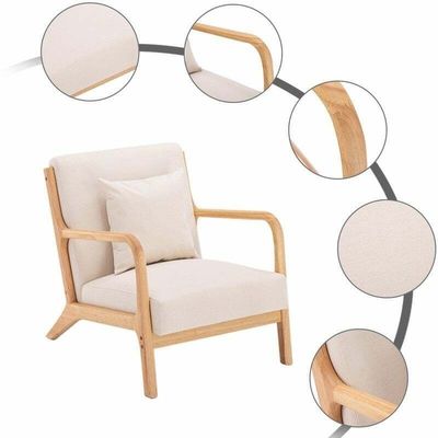 カスタマイズされた色 シングルヴェルヴェット/綿と麻布/PU革家具 リビングルームチェア
