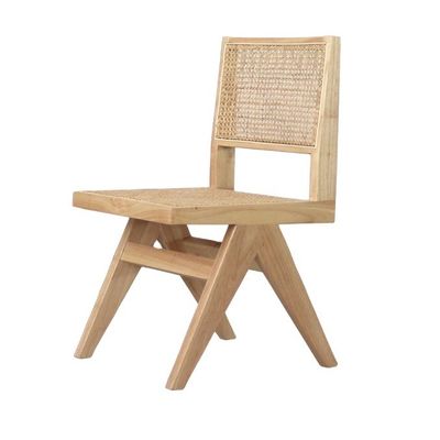 ホール モダン シンプル マシッドウッド ラタン リュックレスト リビングルーム 椅子 リビングルーム 家具 ゴム 木材